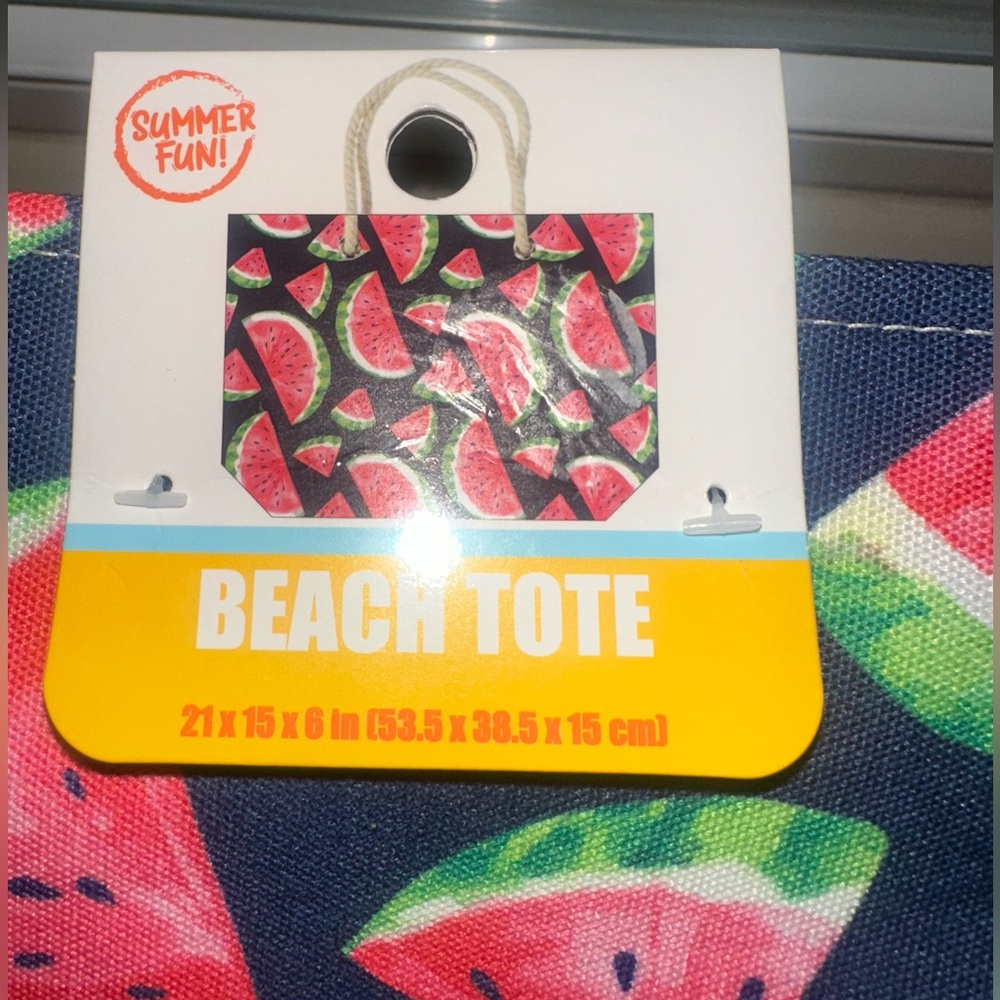 Watermelon Print Beach Tote New - Picture 2 of 4